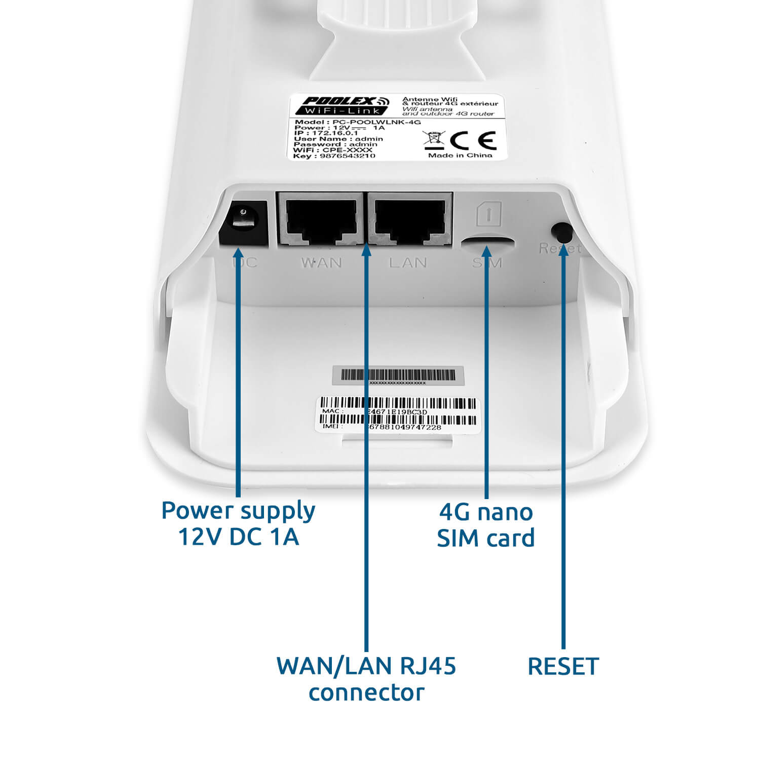 Poolex WiFi-Link connectique